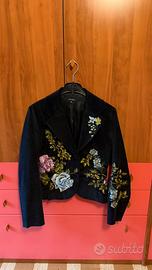 Giacca Denny Rose blu notte con ricami tg M