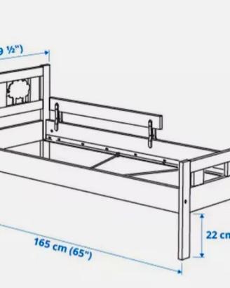 Lettino Ikea Kritter (coppia) 70x160,materassi len