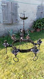 lampadario in ferro vintage 