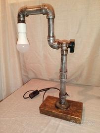 Lampada Industrial Steampunk artigianale "Como Lak