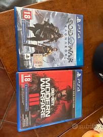 Mw3 e God Of War Ragnarok per ps4