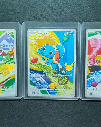 Lotto Carte Pokémon - Trio Starter Kanto Ita Nm