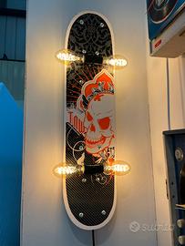 Lampada Skate teschio da parete