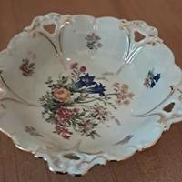 Alzatina Bavaria Seltmann 18 cm porcellana e oro