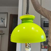 Lampada a sospensione vetro opalino  Vintage ‘70