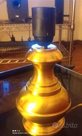 lampada da tavolo in ottone  dorato anni 70