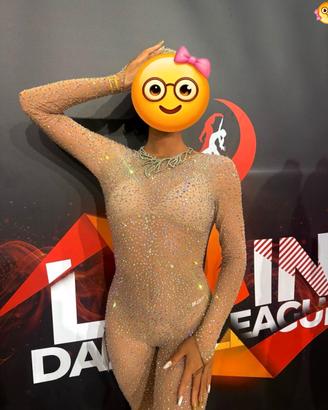 abito balli caraibici /Sartoriale, con strass 