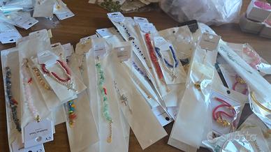 70 pz bracciali misti tutto acciaio 