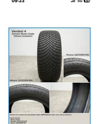 Set 4 Gomme Invernali 225/55R19 99V