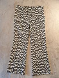 Pantaloni Maliparmi Donna ZigZag Bianco e Nero