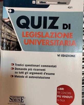 Manuale Quiz di Legislazione Universitaria