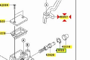 Leva freno ant Kawasaki Ninja 250R 460920028