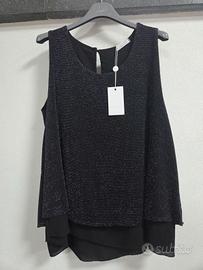 Top Lizalù effetto glitter XXL moda curvy