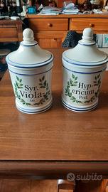 Vasi da Farmacia in ceramica, Clizia.