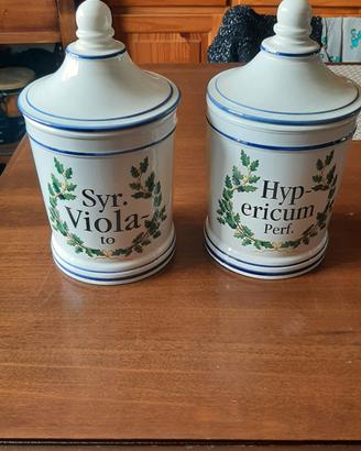 Vasi da Farmacia in ceramica, Clizia.