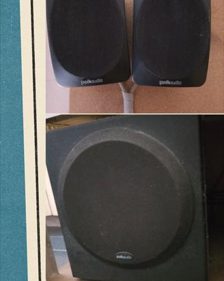 Subwoofer con canale centrale e satelliti