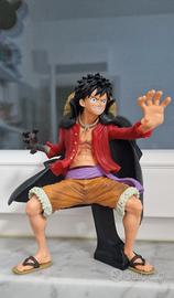 figure Luffy 18cm Rubber ONE PIECE cappello paglia