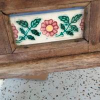 tavolo vintage in legno stile coloniale