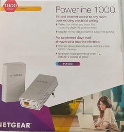 Kit Powerline NETGEAR PL1000 1000mb extender rete