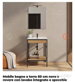 Mobile da bagno con lavabo integrato. 60 cm