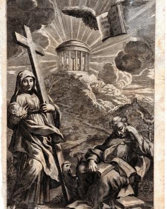 1690 Antica Incisione Santa Francesca Romana