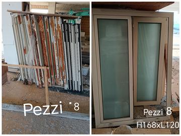 Finestre con telaio in alluminio 