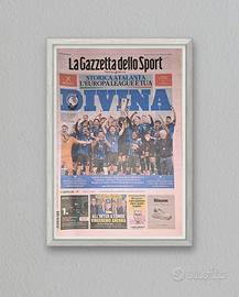 Quadro Gazzetta Atalanta Europa League Bergamo