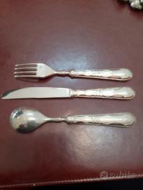 SET POSATE 3 PEZZI ARGENTO 800