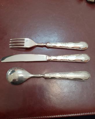 SET POSATE 3 PEZZI ARGENTO 800