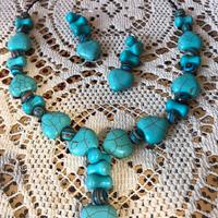 Set collana e orecchini turchese