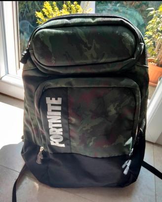 Zaino scuola organizzato Fortnite linea Skin verde