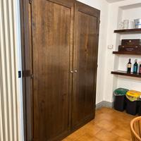 Armadio a Muro Legno Massello Scuro