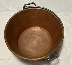 Paiolo in rame ante1970-29cm-perfetto per polenta