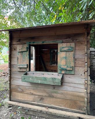 CASETTA LEGNO PER BAMBINI DA GIARDINO