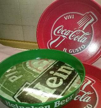 Coca cola Heineken vassoi e portatovagliolini