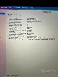 Macbook pro 15,4” 2014