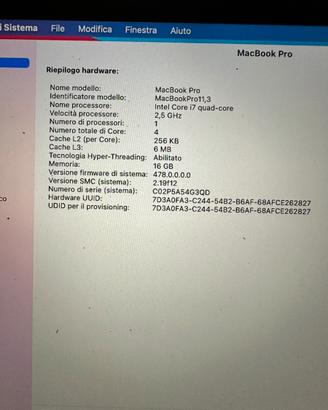Macbook pro 15,4” 2014