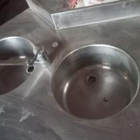 lavello in acciaio angolare 