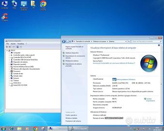 Pc desktop Packard Bell, ssd, Windows 7 pro