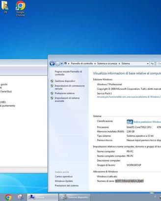 Pc desktop Packard Bell, ssd, Windows 7 pro