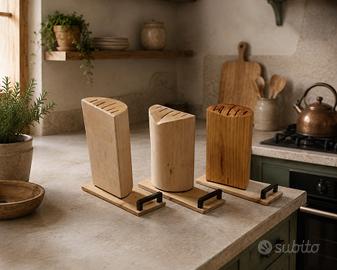 Porta coltelli in legno fatti a mano