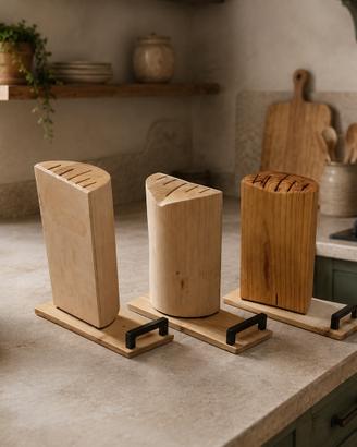 Porta coltelli in legno fatti a mano