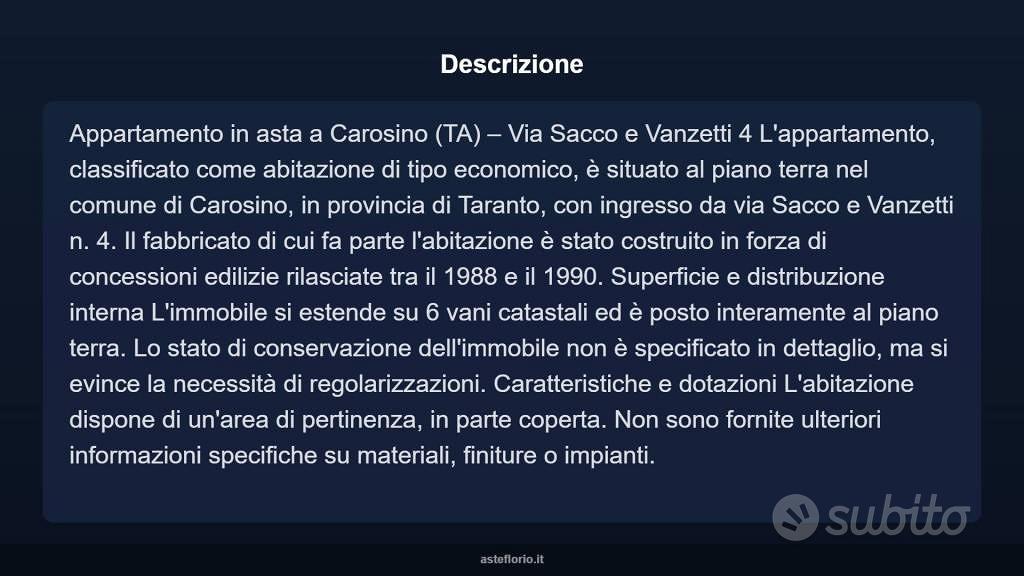Appartamento – Carosino, Taranto - Vista 4