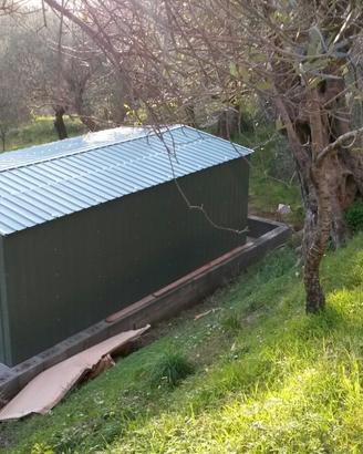 Box auto garage lamiera 360x600cm – 21,6mq verde