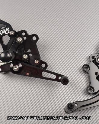 Pedane arretrate KAWASAKI Z300 NINJA 300 2013 2018