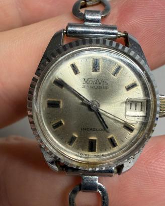 Orologio vintage Monvis 21 Rubis Incabloc