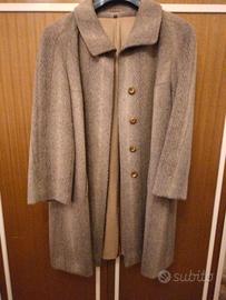 Cappotto donna spigato lana taglia 46