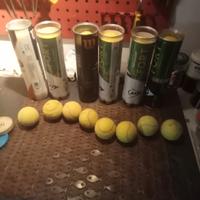 32 palline da tennis usate 