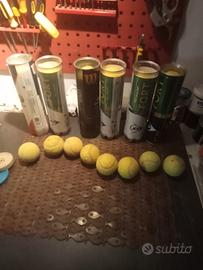 32 palline da tennis usate 