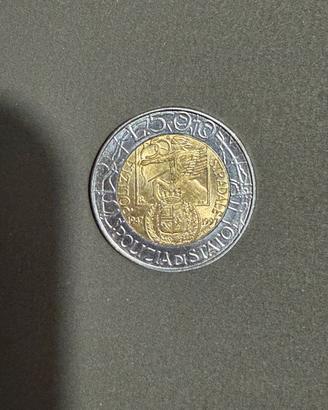 Moneta 500 lire rara Polizia di stato